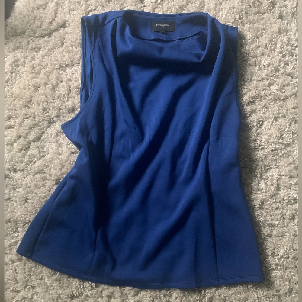 Banana Republic Blue Sleeveless ScubaTank Top